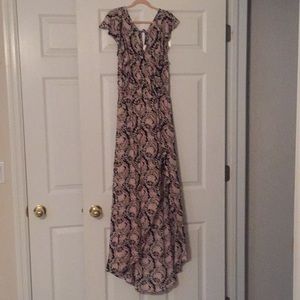 Floral pattern sort sleeve sundress
